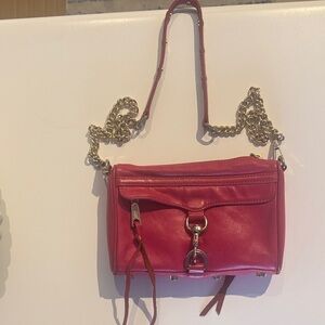 Rebecca Minkoff Fuchsia Crossbody Bag with Chain Strap